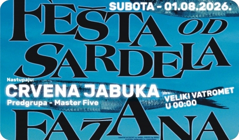 U subotu Crvena jabuka svira u Fažani na Fešti od srdela-162350