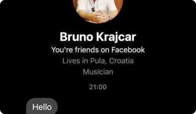 Poznatom kantautoru Bruni Krajcaru hakiran profil-122284