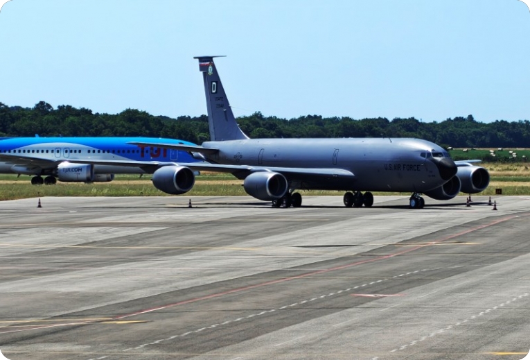 U Zračnoj luci Pula viđen američki vojni zrakoplov Boeing KC-135 Stratotanker-161794
