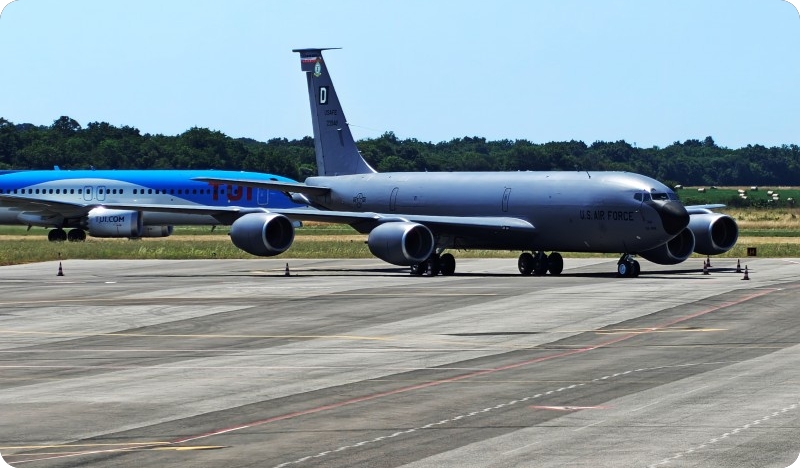 U Zračnoj luci Pula viđen američki vojni zrakoplov Boeing KC-135 Stratotanker-161794