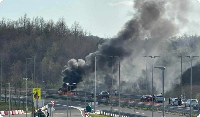 Zapalilo se vozilo na Ipsilonu VIDEO-151408