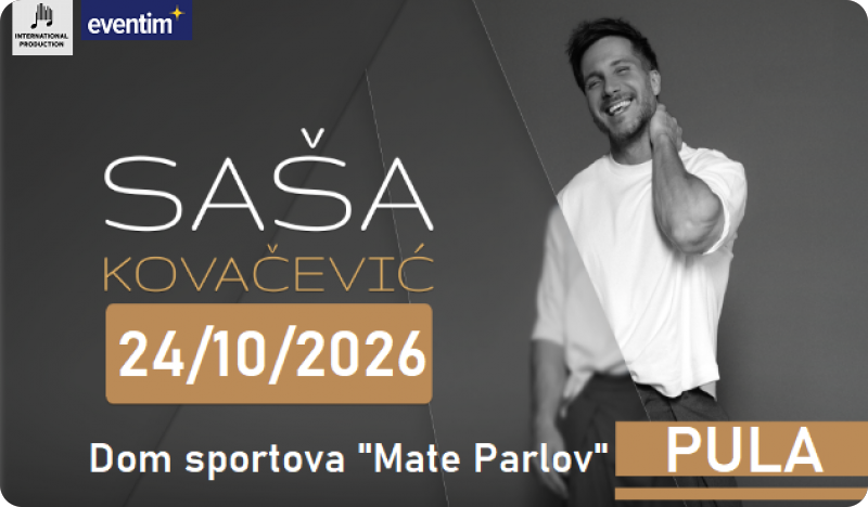 Vraćaju se koncerti u Dom sportova Mate Parlov - veliki koncert Saše Kovačevića u Puli-162901