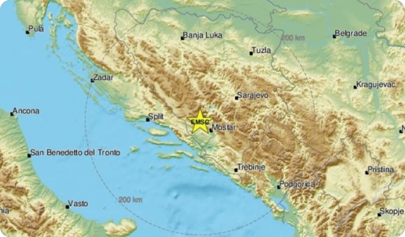Jak potres kod Mostara od 4.9 prema Richteru-128153