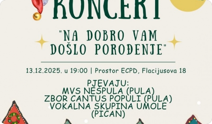 Božićni koncert u Puli „Na dobro vam došlo porođenje“-157129