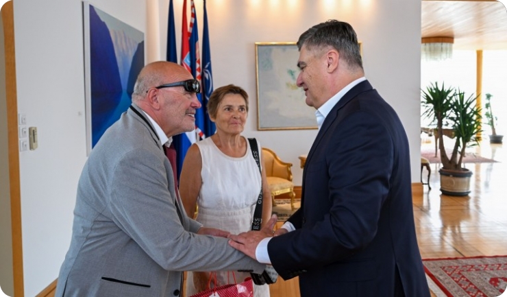 Feručo Lazarić iz Svetvinčenta u posjetu predsjedniku Zoranu Milanoviću-163092