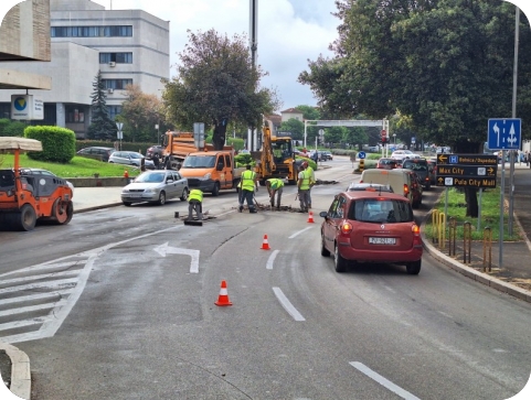 Počeli novi radovi u centru Pule, zatvorena Dalmatinova ulica (VIDEO)-160415
