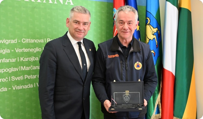 Župan Miletić primio voditelja Službe civilne zaštite Istarske županije Denisa Stipanova-159541