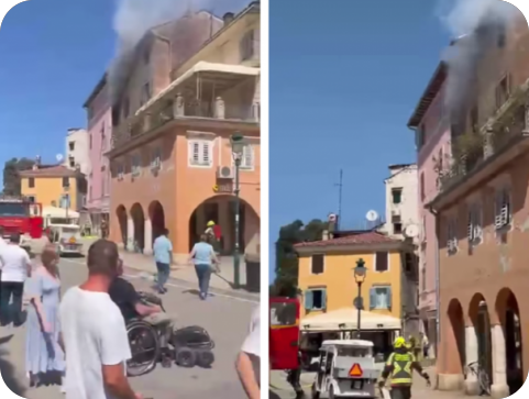 Požar stana u centru Rovinja - VIDEO-154584