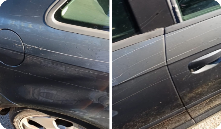 Parkirala na označenom mjestu, a dočekale je ogrebotine po cijeloj bočnoj strani automobila-163127