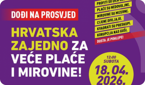 “Dosta je pohlepe” - u subotu u Zagrebu okupljanje za veće plaće i mirovine-159903