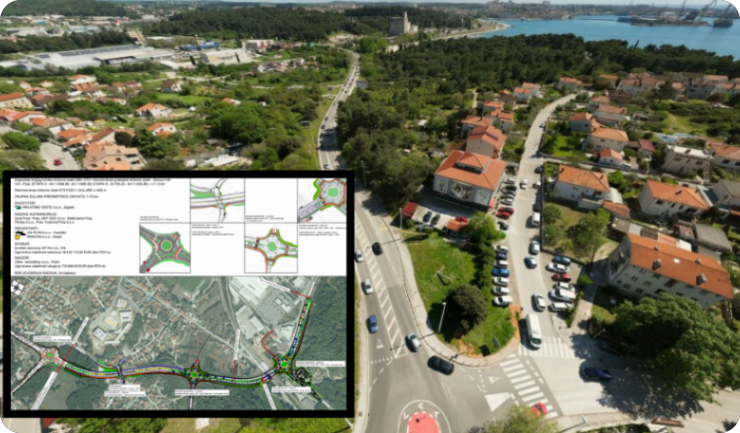 Radovi na podvožnjaku, nadvožnjaku i turbo kružnim raskrižjima na cesti Veli Vrh - Pula trajat će dvije godine!-149302