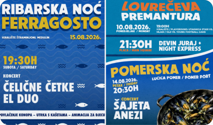 Premantura, Pomer i Medulin u znaku ljetnih fešti-162672
