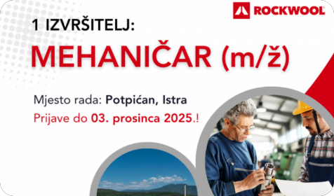 ROCKWOOL zapošljava radnika u održavanju - mehaničar-156331