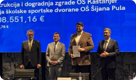 Gradu Puli odobreno 13,8 milijuna eura za projekte rekonstrukcije i dogradnje OŠ Kaštanjer i izgradnje sportske dvorane OŠ Šijana-158738