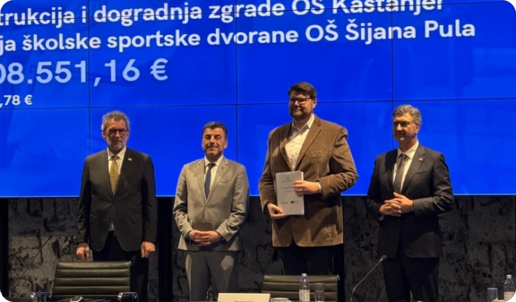 Gradu Puli odobreno 13,8 milijuna eura za projekte rekonstrukcije i dogradnje OŠ Kaštanjer i izgradnje sportske dvorane OŠ Šijana-158738