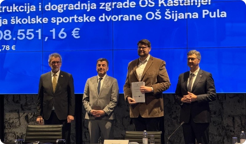 Gradu Puli odobreno 13,8 milijuna eura za projekte rekonstrukcije i dogradnje OŠ Kaštanjer i izgradnje sportske dvorane OŠ Šijana-158738