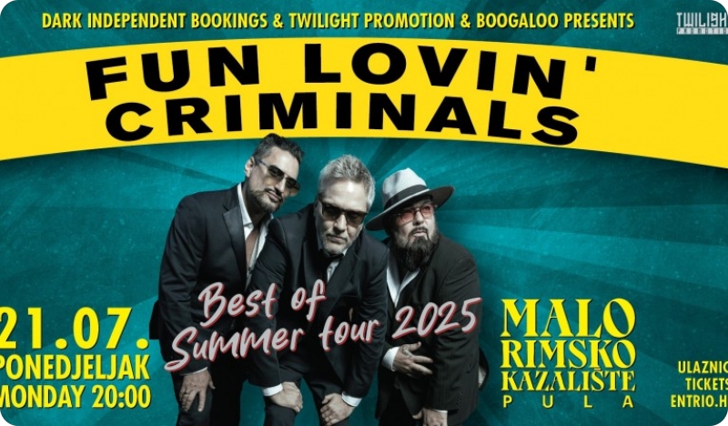 Fun Lovin’ Criminals - američka hip hop funk rock atrakcija ovog ljeta prvi put nastupa u Puli!-152630