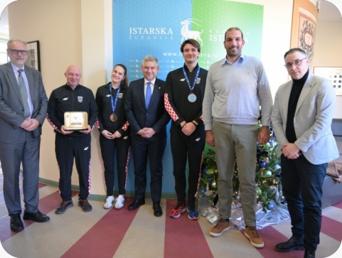 Elizabeta Crnković i Ivano Čelić na prijemu kod istarskog župana Borisa Miletića-157581