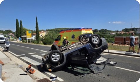 Lančani sudar četiriju automobila kod Rovinja, jedna osoba završila u bolnici-162284