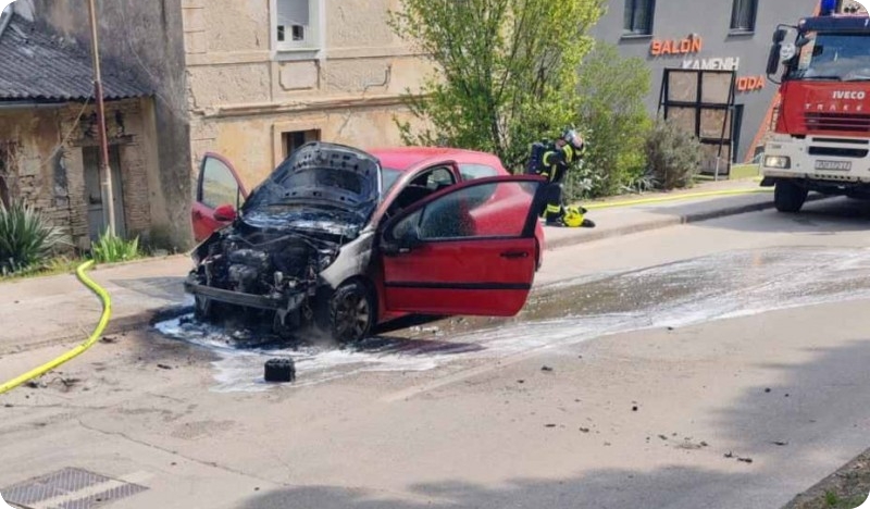 Pula: Automobil se zapalio usred vožnje-159275
