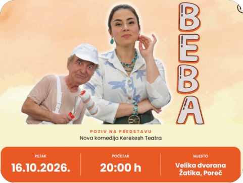 Poreč: Besplatna hit komedija “Beba” Kerekesh Teatra u petak u Žatici-164212