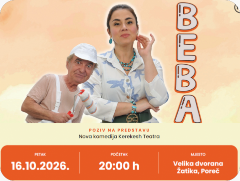 Poreč: Besplatna hit komedija “Beba” Kerekesh Teatra u petak u Žatici-164212