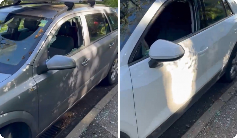 Vandali porazbijali prozore na automobilima uzduž parkirališta Monte Zaro - VIDEO-145052