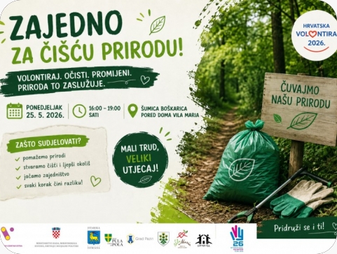 Volonteri, građani i korisnici Vile Marije u ponedjeljak zajedno u akciji za čišću šumu Boškarica-160813