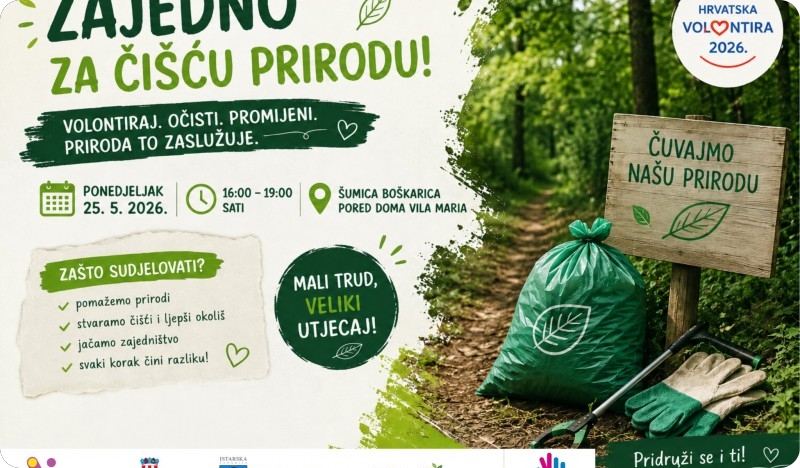 Volonteri, građani i korisnici Vile Marije u ponedjeljak zajedno u akciji za čišću šumu Boškarica-160813