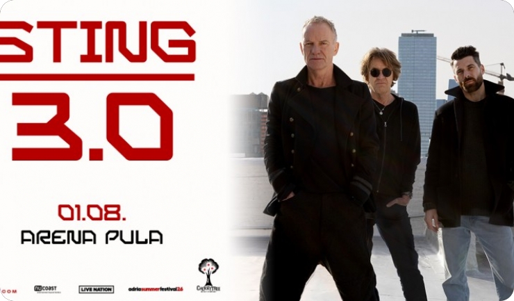 U sklopu svjetske turneje ‘‘Sting 3.0’’ Sting najavio povratak u pulsku Arenu-157135