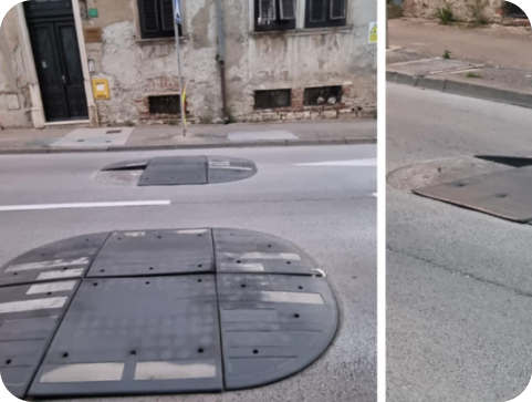 Sanirani su oštećeni ležeći policajci u Marulićevoj ulici-154240