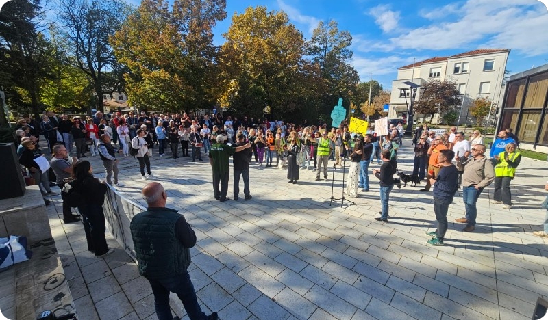 (VIDEO) U Pazinu se okupio velik broj prosvjednika uoči zajedničke sjednice o Kaštijunu-164264