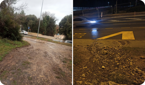 Čitateljica upozorava na neuređenu autobusnu stanicu na Velom Vrhu nakon kiša i radova-158272