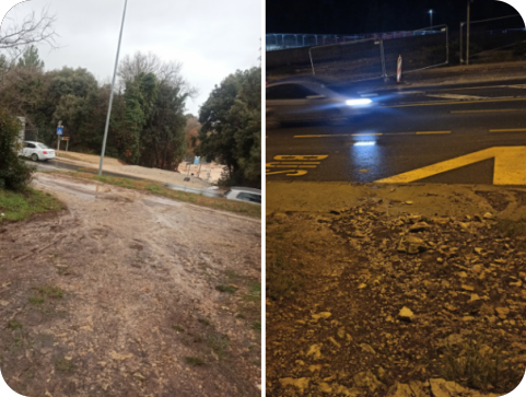 Čitateljica upozorava na neuređenu autobusnu stanicu na Velom Vrhu nakon kiša i radova-158272