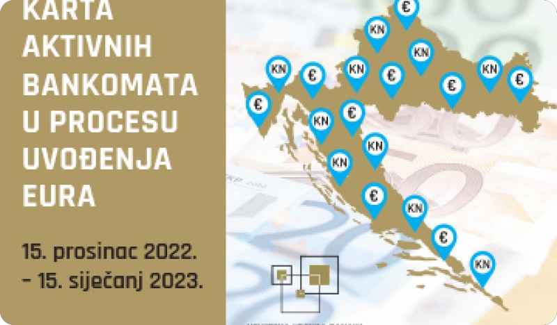 HUB objavio kartu aktivnih bankomata u procesu uvođenja eura do 15. siječnja-133553