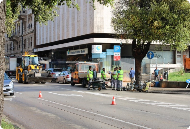 Počeli novi radovi u centru Pule, zatvorena Dalmatinova ulica-160415