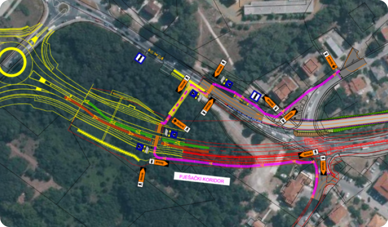 Privremena regulacija prometa za pješake na dionici Veli Vrh - Pula-156692
