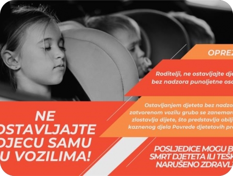 Policija upozorava: Dijete ne ostavljajte u autu ni na nekoliko minuta-161664