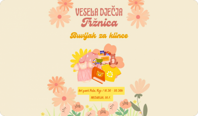 Art Park Pula u nedjelju postaje vesela dječja tržnica - stiže prvi dječji buvljak ove sezone!-153637