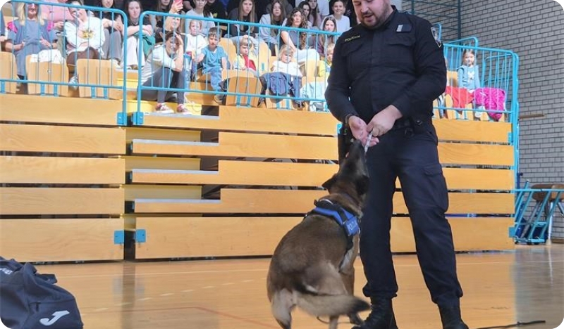 Demo timovi, službeni pas inspektorica Bela i policijska oprema izazvali velik interes mladih u Bujama-160116