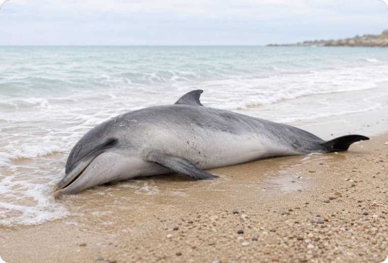 U Bašaniji pronađen ubijeni delfin s prostrijelnom ranom nastalom uporabom vatrenog oružja-160393