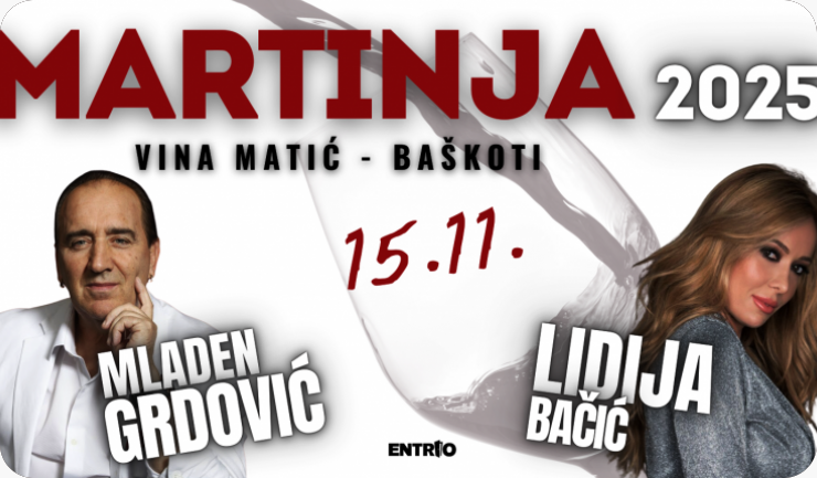 Ove subote Mladen Grdović i Lidija Bačić nastupaju na Martinji kod Vina Matić u Baškotima kod Višnjana-156494