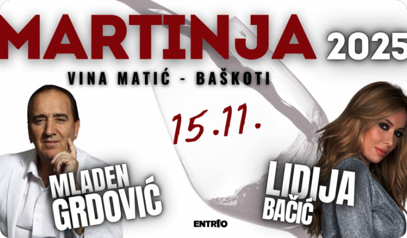 Ove subote Mladen Grdović i Lidija Bačić nastupaju na Martinji kod Vina Matić u Baškotima kod Višnjana-156494