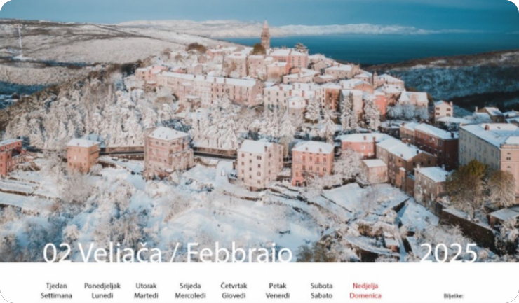 Zidni kalendar s motivima Labina kao poklon za svaku labinsku obitelj-149584