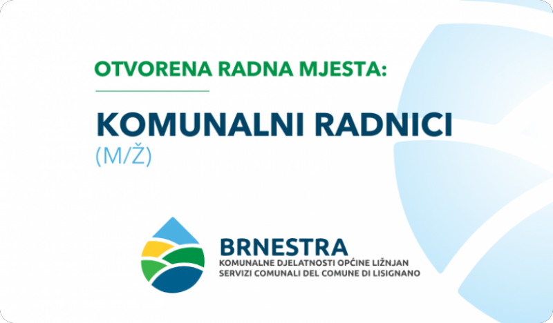 Ližnjan Brnestra raspisao natječaj za dva komunalna radnika na neodređeno vrijeme-158213