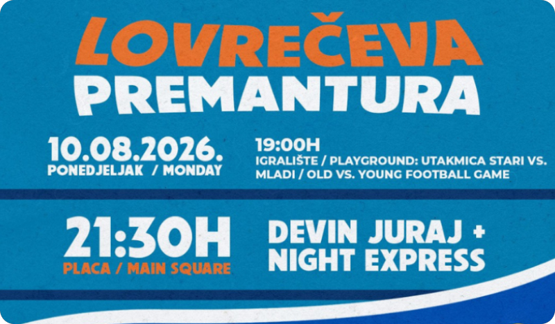 Večeras Lovrečeva u Premanturi uz nogometni dvoboj, Devina Juraja i Night Express-162702