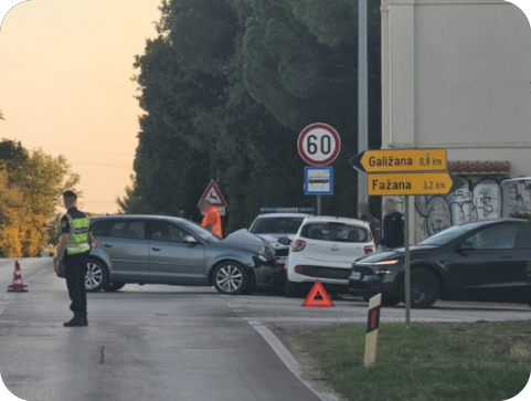 Šestero lakše ozlijeđenih u prometnoj nesreći na Vodnjanskoj cesti-163999