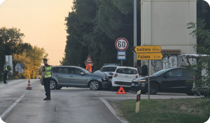 Šestero lakše ozlijeđenih u prometnoj nesreći na Vodnjanskoj cesti-163999
