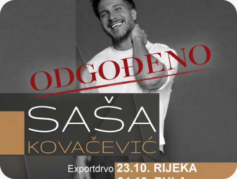 Zbog nepredviđenih zdravstvenih okolnosti Saše Kovačevića odgađaju se koncerti u Puli i Rijeci-164190