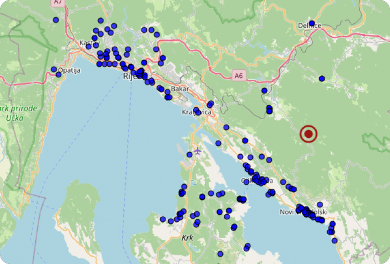 Umjeren potres noćas zatresao Kvarner-162656